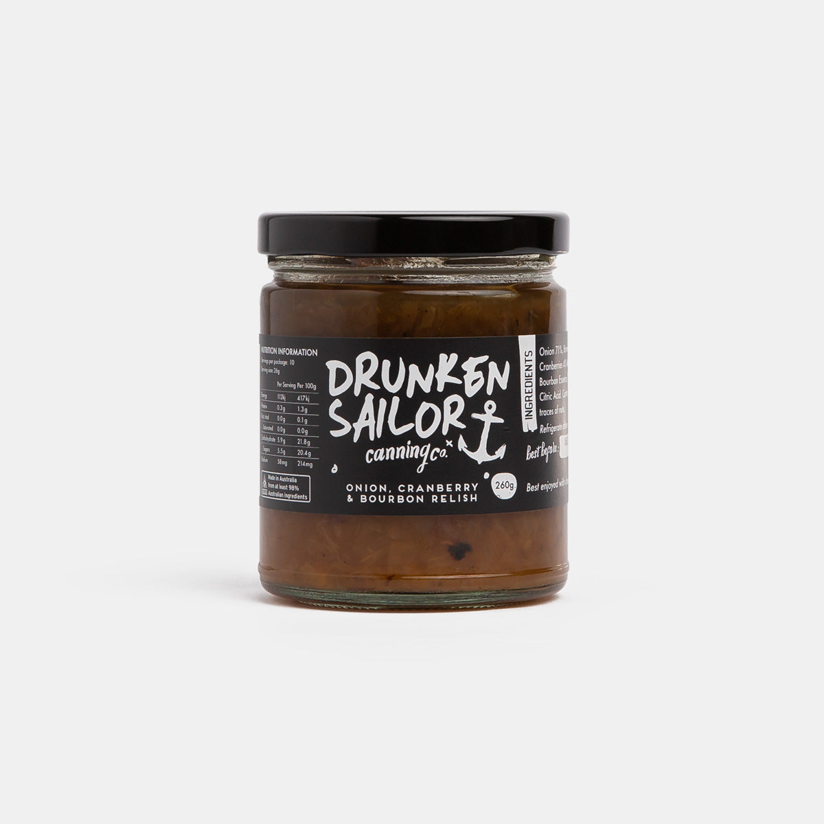 Small Batch Providore - Onion, Cranberry & Bourbon Relish - front view
