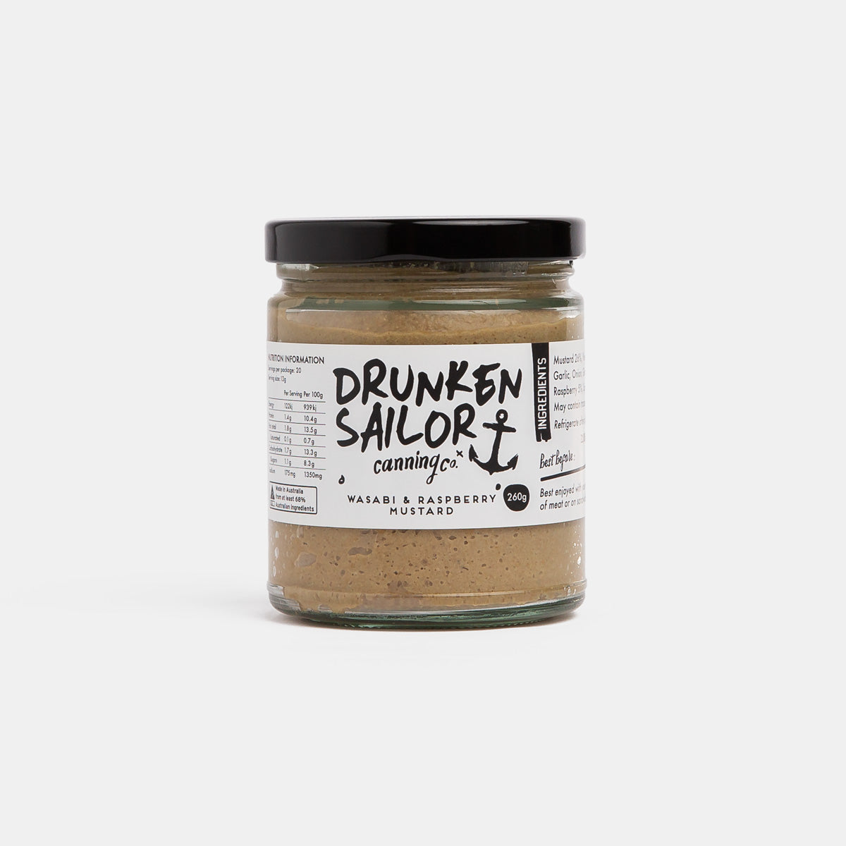 Small Batch Providore - Wasabi & Raspberry Mustard - front view