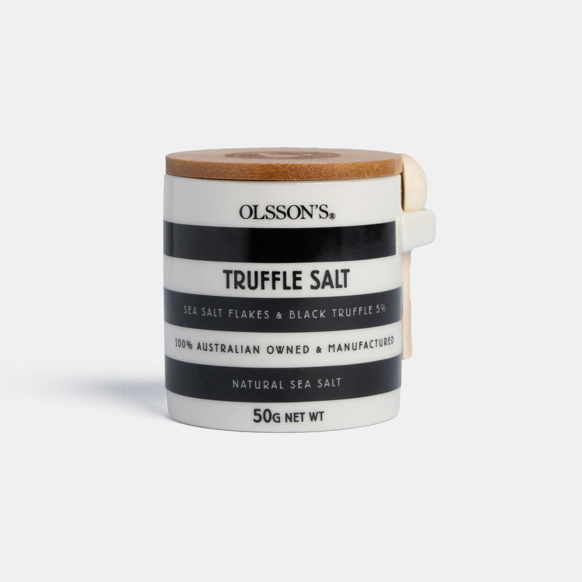Truffle Sea Salt & Stoneware Jar Limited Edition Olsson's Salt