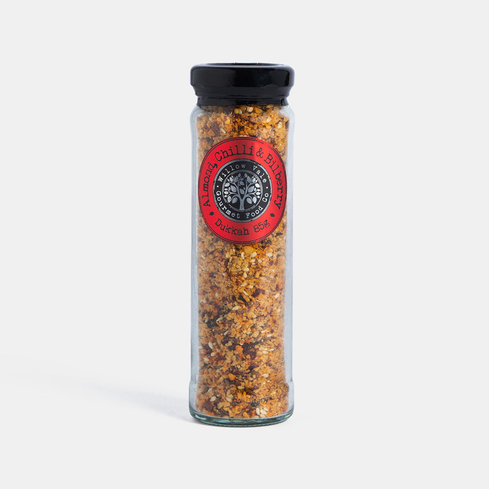 Small Batch Providore | Willow Vale Gourmet Foods - Almond, Chilli & Bilberry Dukkah - front view