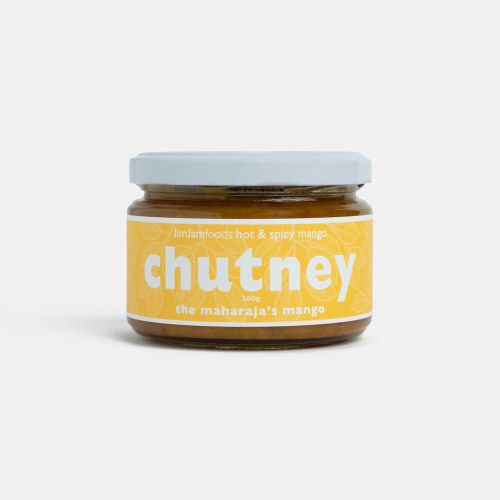 
                  
                    Small Batch Providore - JimJam Foods - The Maharajas Mango - Hot & Spicy Mango Chutney - front view
                  
                