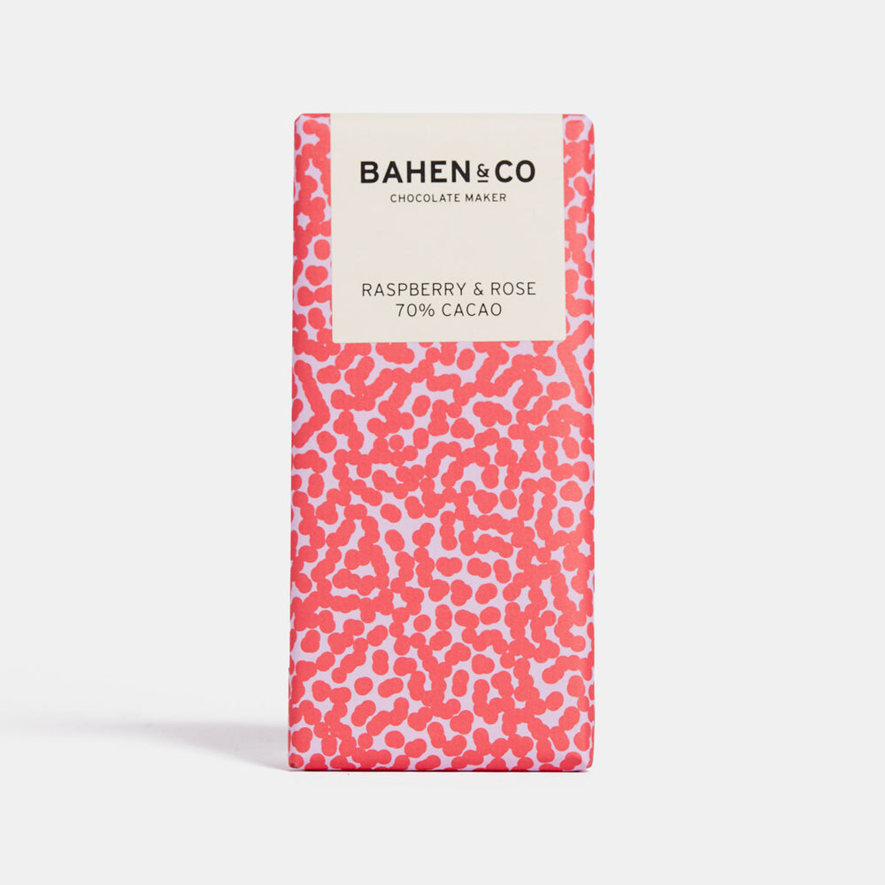 Small Batch Providore - Raspberry & Rose 70% Cacao - front view