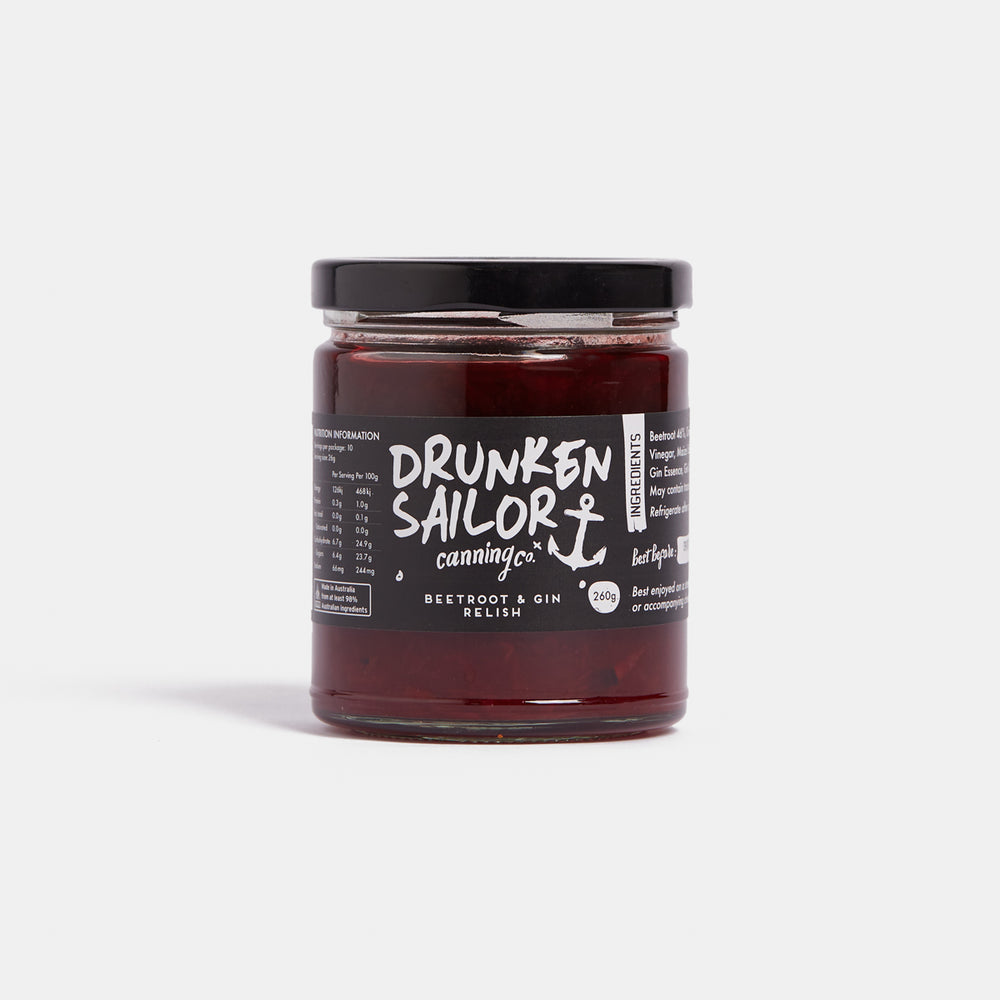 Small Batch Providore - Beetroot & Gin Relish - front view