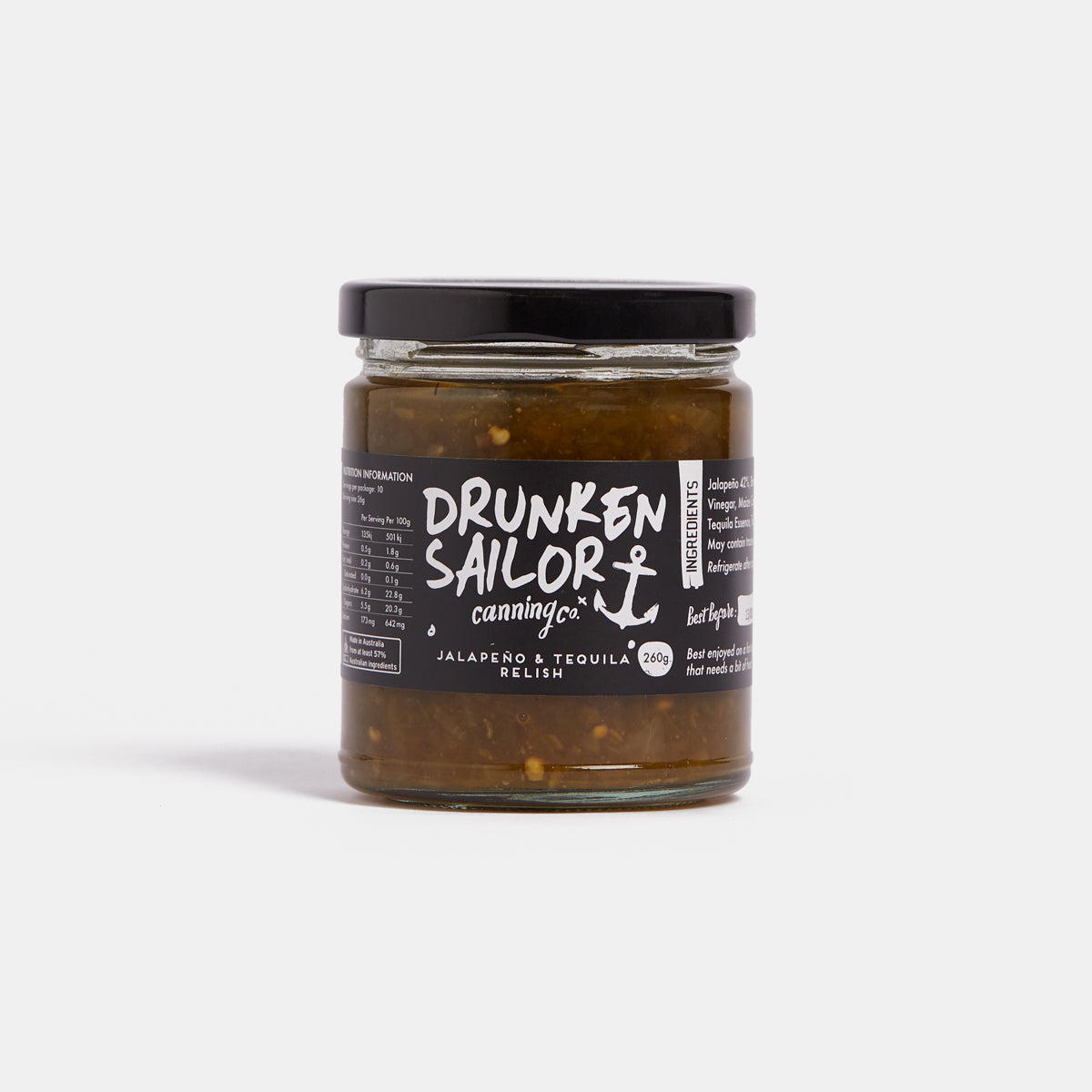 Small Batch Providore - Jalapeno & Tequila Relish - front view