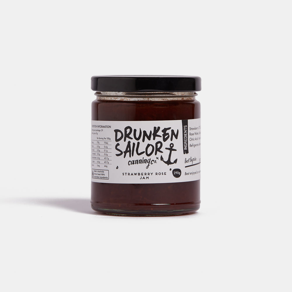 Small Batch Providore - Strawberry Rose Jam - front view