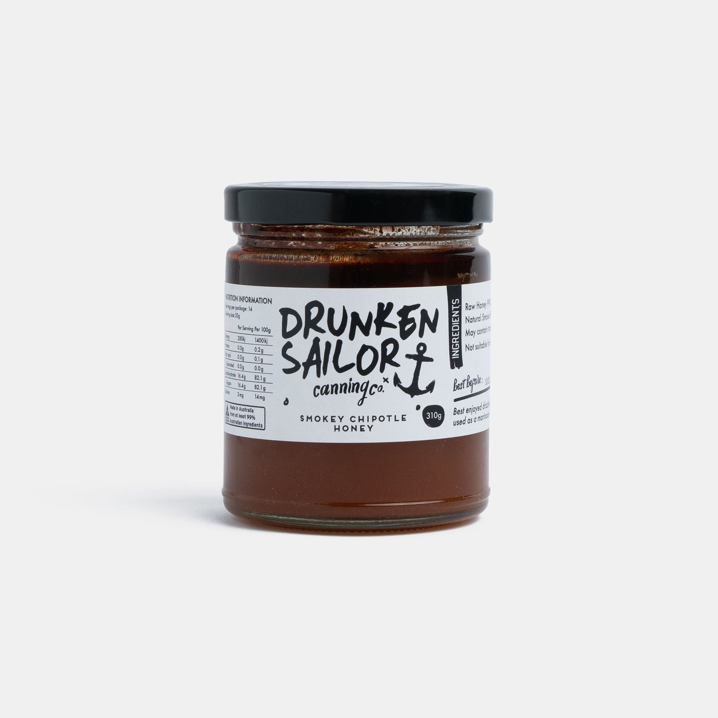 Small Batch Providore - Drunken Sailor Canning Co - Smokey Chipotle Honey - front view