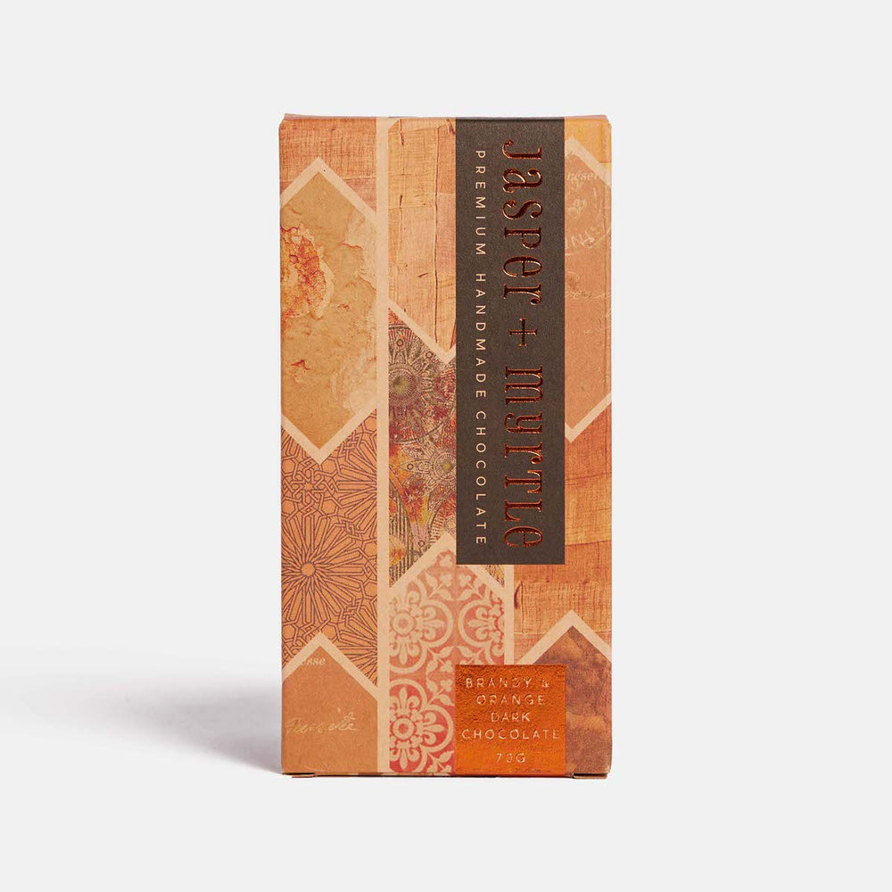 
                  
                    Small Batch Providore - Brandy and Orange in 75% Dark Chocolate - front view
                  
                