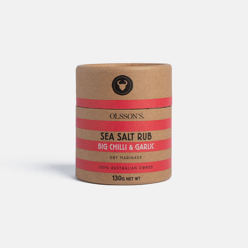 
                  
                    Small Batch Providore - Olsson's Salt - Big Chilli & Garlic Salt Rub - front view
                  
                