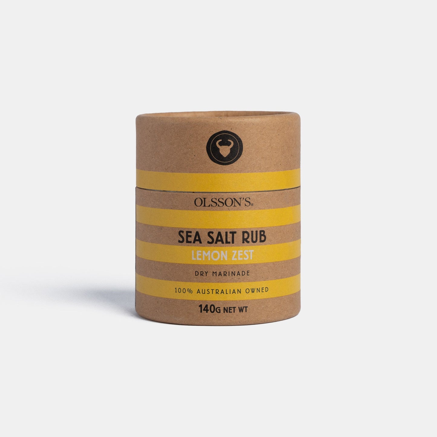 Small Batch Providore - Olsson's Salt - Lemon Zest Salt Rub - front view