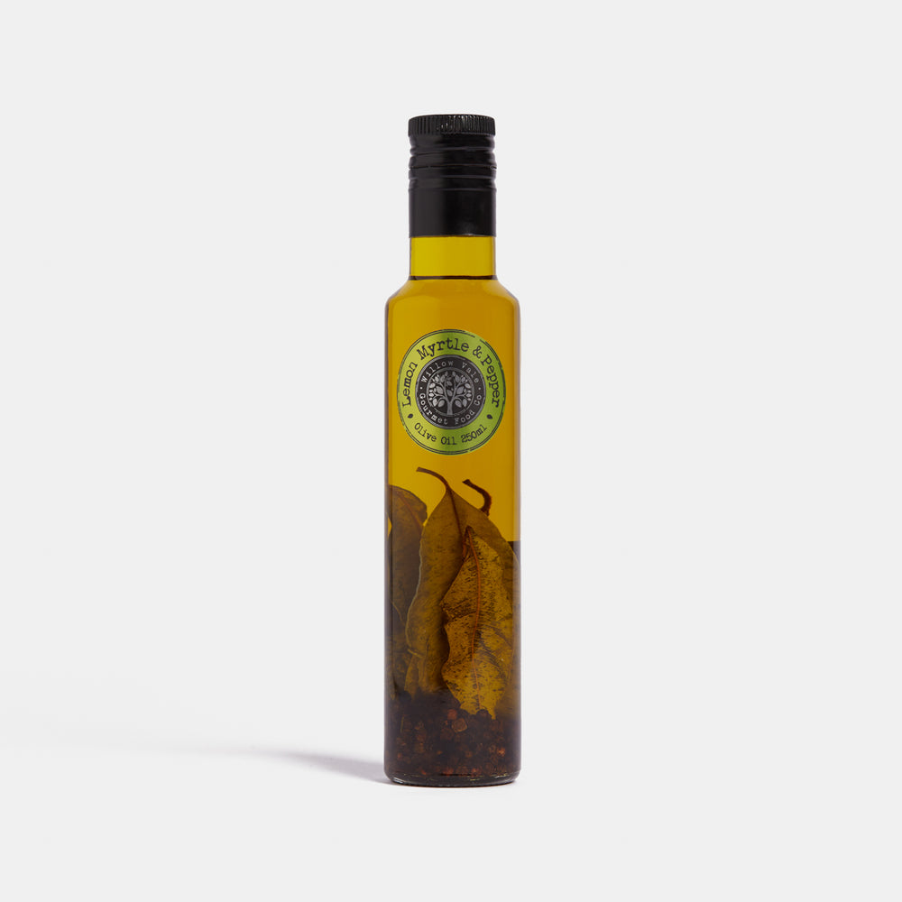 Small Batch Providore - Lemon Myrtle & Black Pepper Olive Oil - front view
