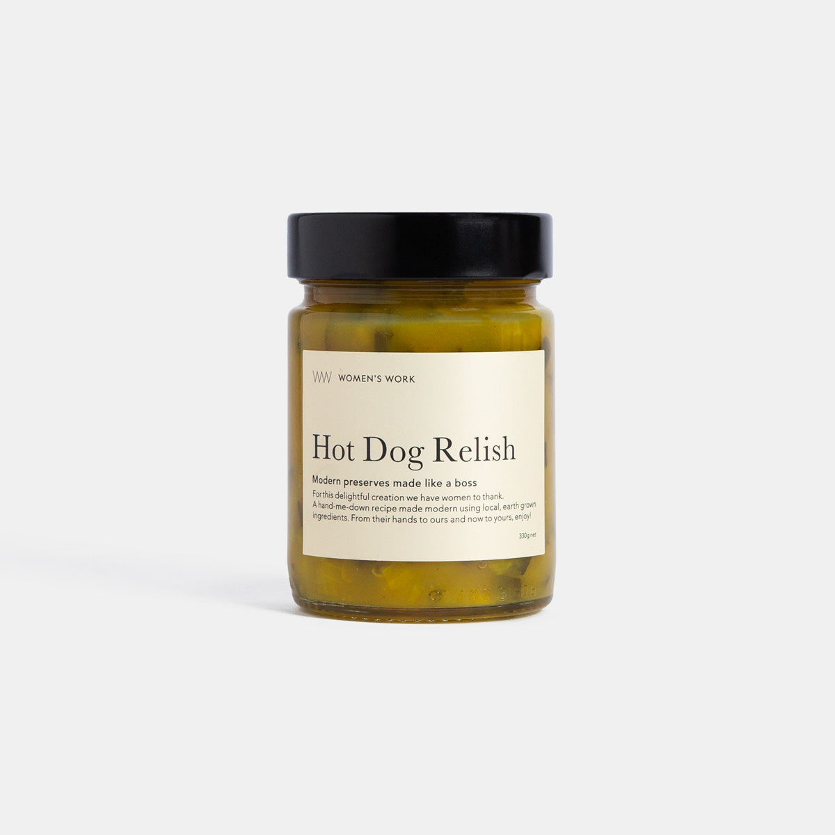 Small Batch Providore | Women's Work Hot Dog Relish - front view