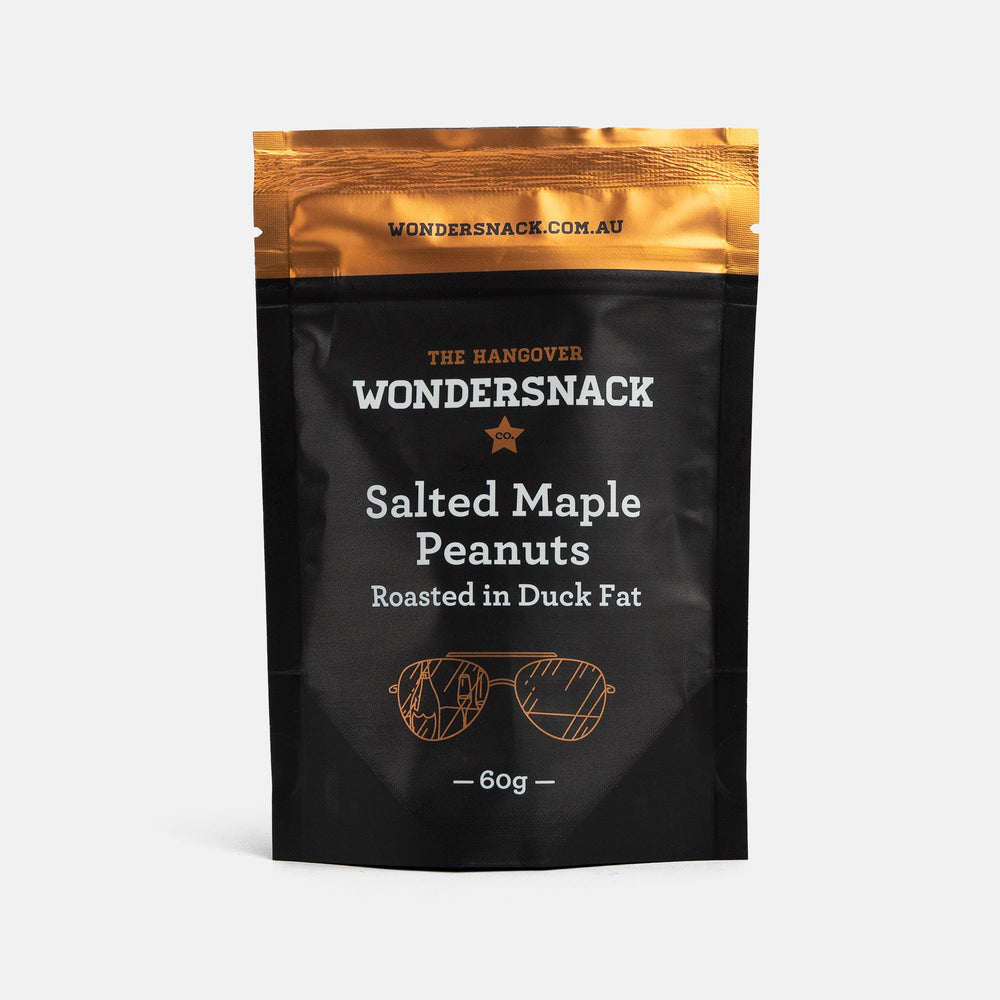 Small Batch Providore - The Wondersnack Co. - The Hangover - Salted Maple Peanuts Roasted in Free-Range Duck Fat - front view